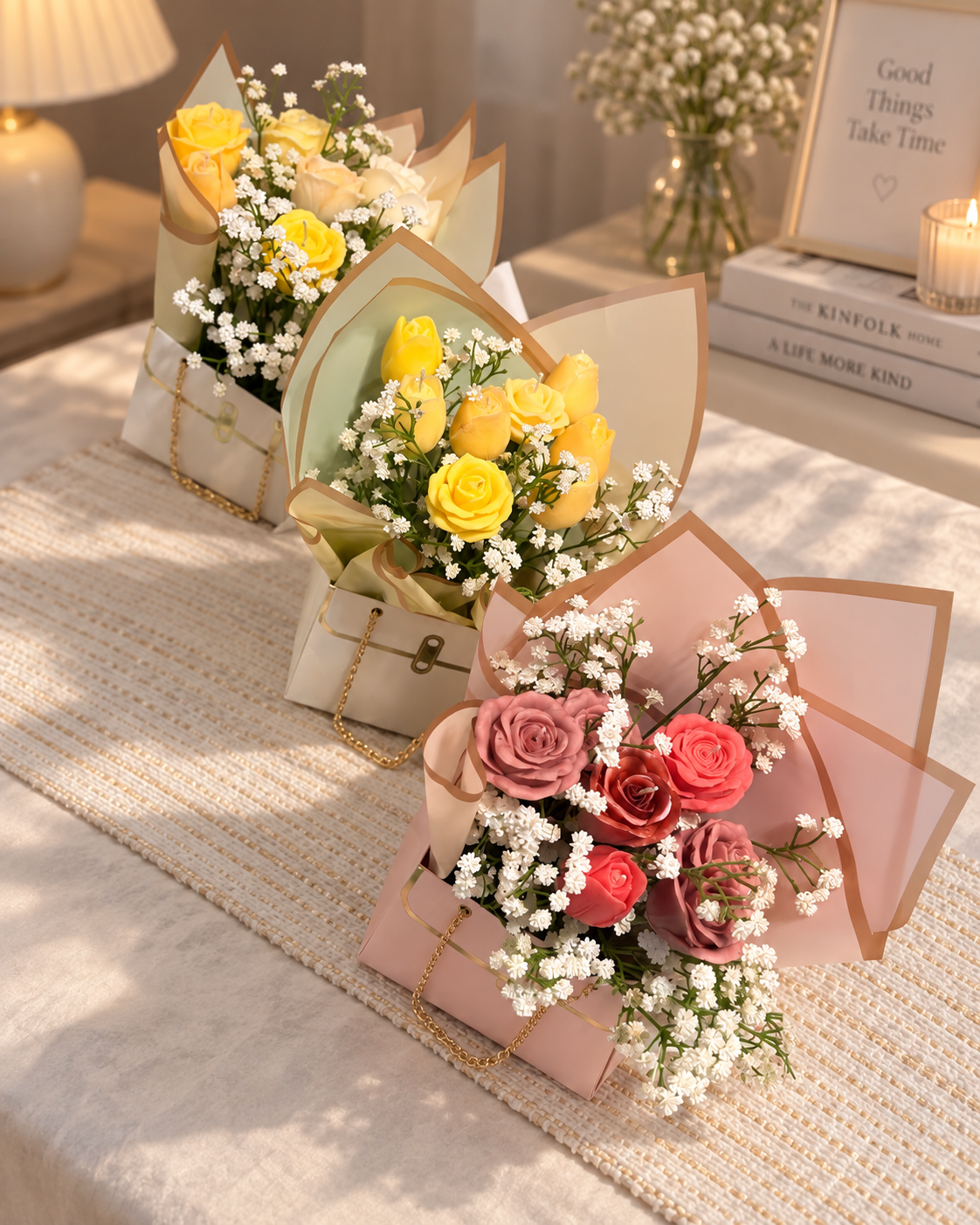 Handmade Flower Candle Bouquet 💐🕯️